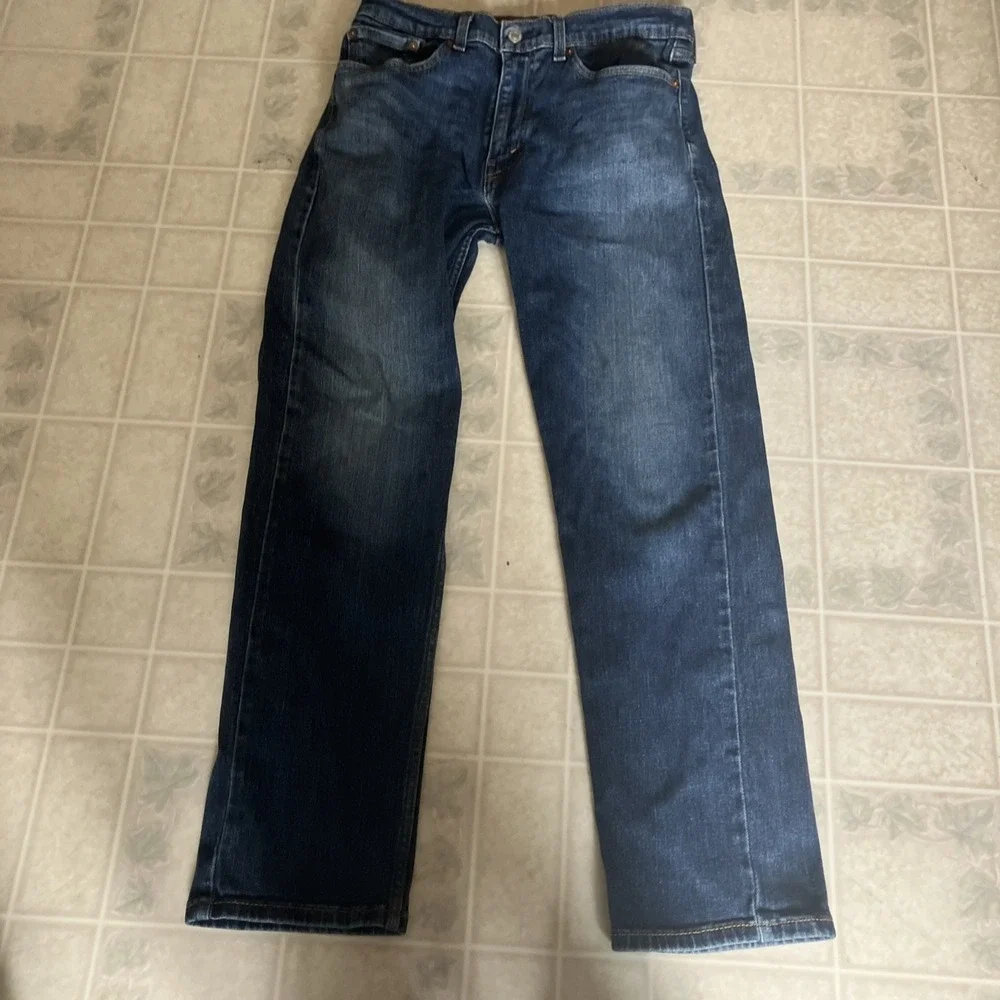 Levi's Y2K Regular Fit Straight Blue Denim Jeans 5-Pocket Machine Washable